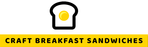 Egg Bred Logo with slogan craft breakfast sandwiches