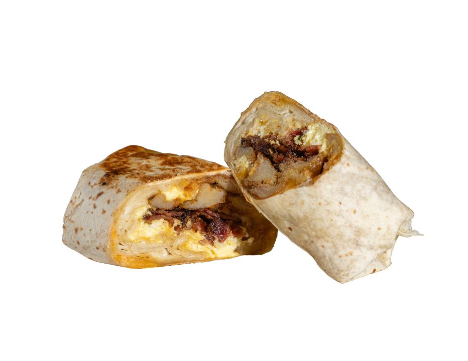 Bacon breakfast burrito