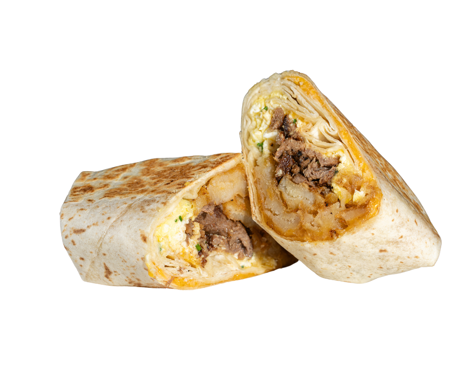 ribeye asada breakfast burrito